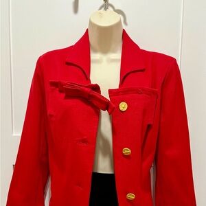 CAbi Red Beaux Jacket size 6